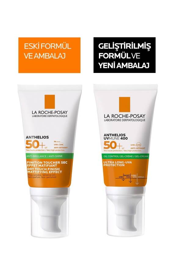 La Roche Posay Anthelios Oil Control Gel Cream Spf50+ Yağlı ve Karma Ciltler İçin Yüz Güneş Kremi Seti 50mlx2 - 2