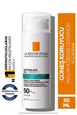 La Roche Posay Anthelios Oil Correct Spf+50 Yağlı Ve Akneye Eğilimli Ciltler Için Yüz Güneş Kremi - La Roche Posay