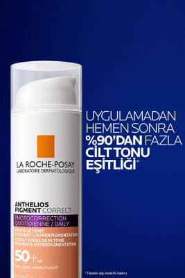 La Roche Posay Anthelios Pigment Correct Orta Ton Renkli Kırışıklık ve Leke Karşıtı Yüz Güneş Kremi - La Roche Posay