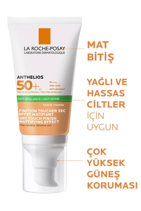 La Roche Posay Anthelios Spf 50 Yağlı Ciltler Için Renkli Yüksek Korumalı Yüz Güneş Kremi 50 ml - 2