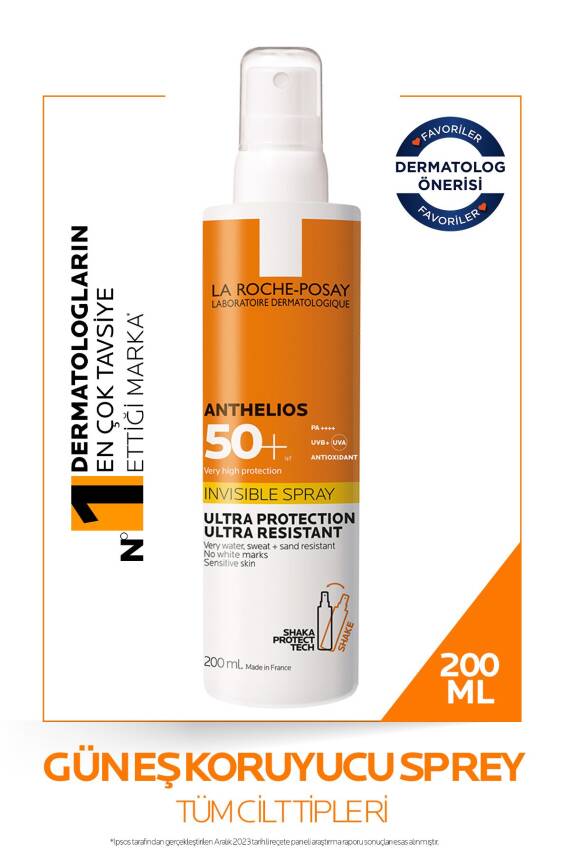 La Roche Posay Anthelios SPF50+ Invisible Yüksek Korumalı Vücut Güneş Kremi Spray 200ml - 1