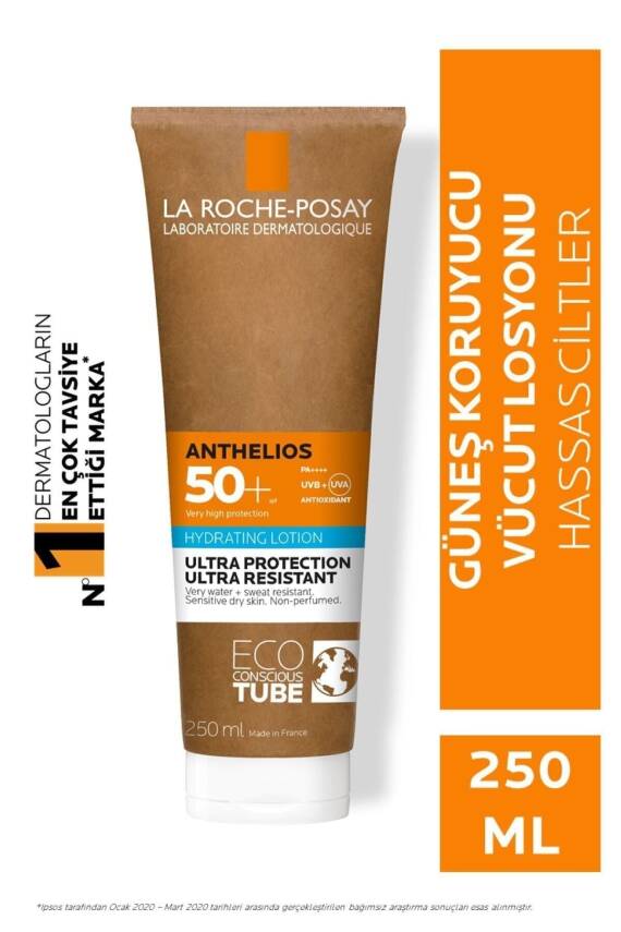 La Roche Posay Anthelios SPF50+ Tüm Ciltler İçin Yüksek Korumalı Vücut Güneş Kremi 250ml - 1