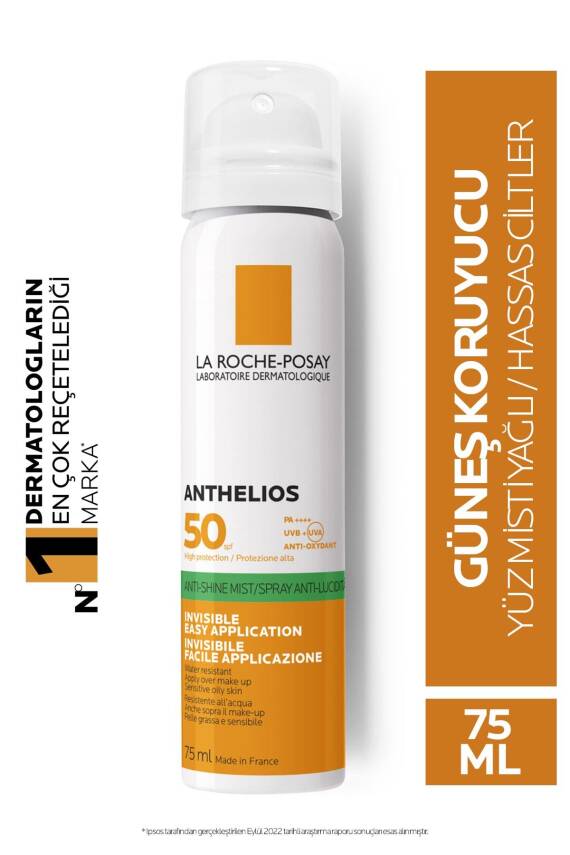 La Roche Posay Anthelios Spf50 Yağlı Ciltler Için Yüksek Korumalı Güneş Kremi Sprey 75ml - 1