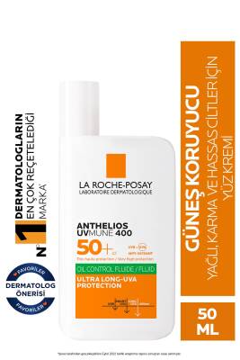 La Roche Posay Anthelios Uvmune 400 Oil Control Fluid Güneş Kremi Spf50+ 50ml - La Roche Posay