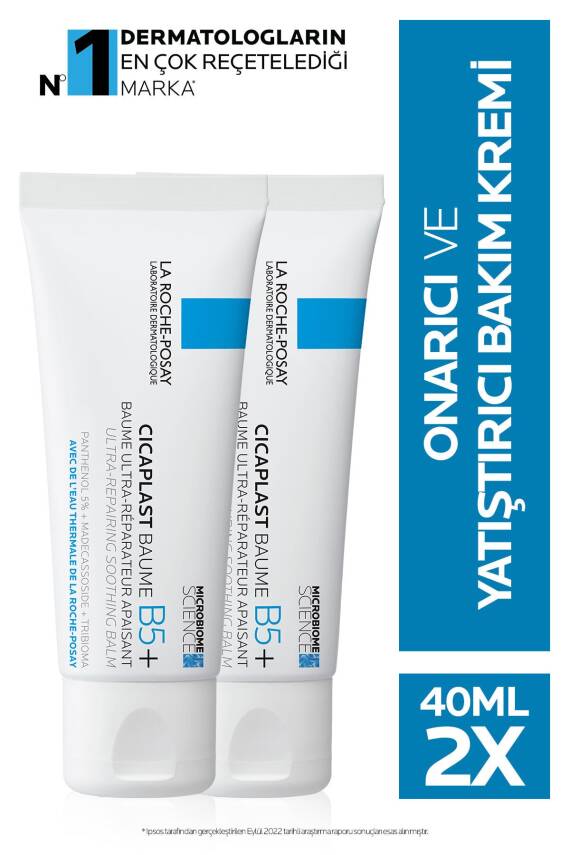 La Roche Posay Cicaplast Baume B5 - Onarıcı Bakım Kremi 40ml X2 - 1