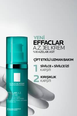 La Roche Posay Effaclar A.Z. %10 Azelaik Asit İçeren Sivilce & Sivilce İzi & Kırışıklık Karşıtı Jel Krem 40ml - 2