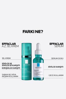 La Roche Posay Effaclar A.Z. %10 Azelaik Asit İçeren Sivilce & Sivilce İzi & Kırışıklık Karşıtı Jel Krem 40ml - 7