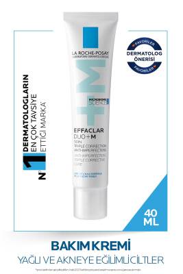 La Roche Posay Effaclar Duo+M Yağlı, Akne/Sivilce Eğilimli Ciltler için Bakım Kremi 40ml - 1