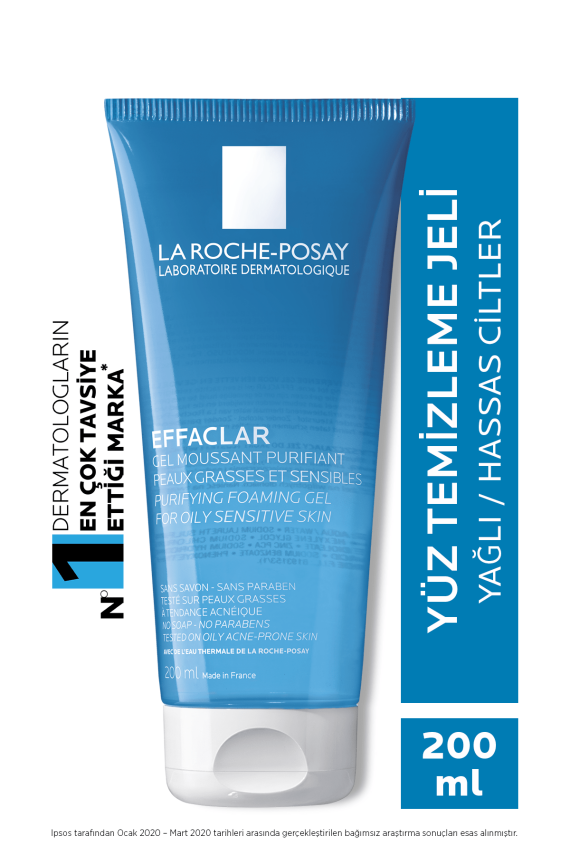 La Roche Posay Effaclar Jel 200 ml Yağlı/Akneye Eğilim Gösteren Ciltlere Temizleme Jeli - 1