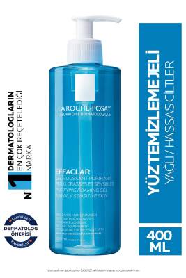 La Roche Posay Effaclar Jel Yağlı/Akneye Eğilim Gösteren Ciltler Için Yüz Temizleme Jeli 400 ml - 1