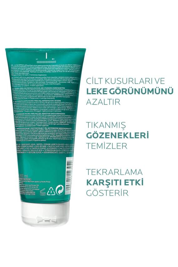 La Roche Posay Effaclar Mikro Peeling Jel Yüz Ve Vücut 200 ml - 1