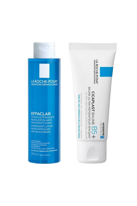 La Roche Posay Effaclar Sivilceye Eğilimli Ciltler için Tonik 200ml + Cicaplast Baume B5 Onarıcı Bakım Kremi 40ml - 2