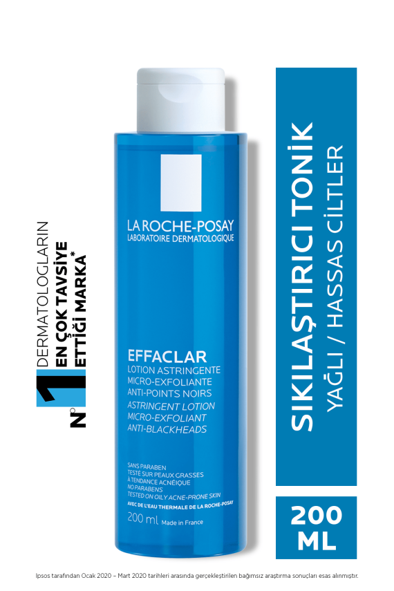 La Roche Posay Effaclar Tonik Mikro Soyucu Yağlı/akneye Eğilim Gösteren Ciltler Ciltler Gözenek Sıkılaştırıcı 200ml - 1