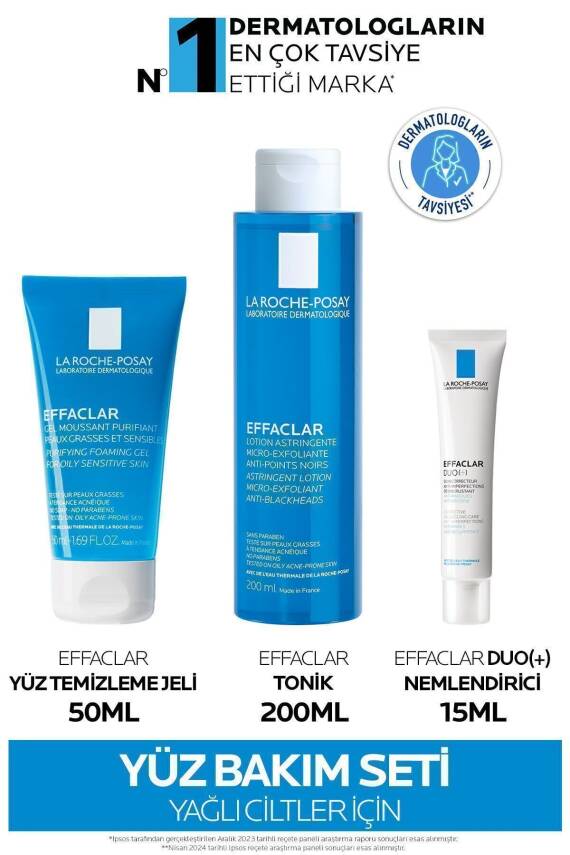 La Roche Posay Effaclar Yağlı ve Sivilceye Eğilim Gösteren Ciltler için Sivilce Karşıtı Cilt Bakım Seti - 1