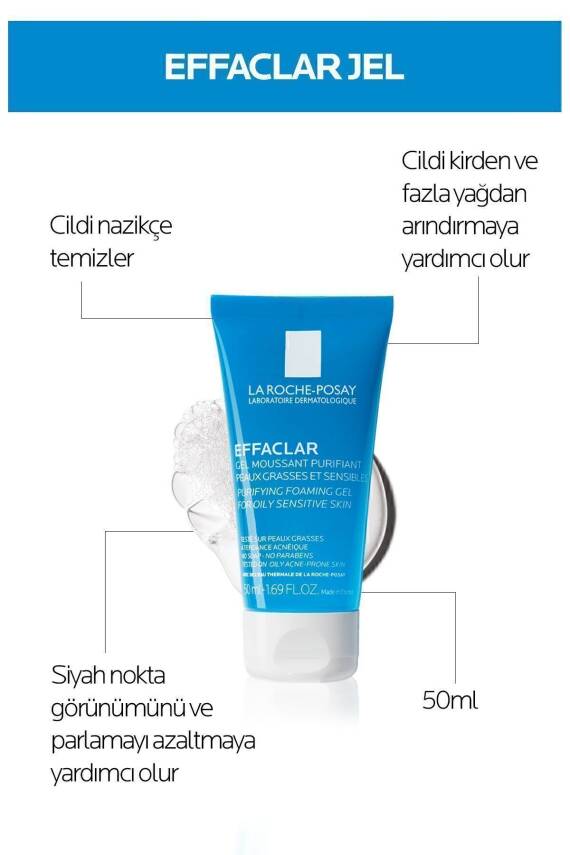 La Roche Posay Effaclar Yağlı ve Sivilceye Eğilim Gösteren Ciltler için Sivilce Karşıtı Cilt Bakım Seti - 2
