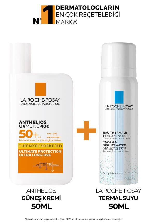 La Roche Posay Güneş Bakım Seti: Anthelios Uvmune Yüz Güneş Kremi 50ml&termal Su 50ml - 1