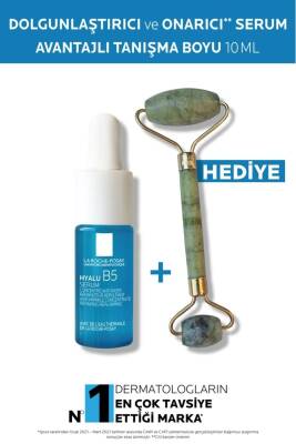 La Roche Posay Hyalu B5 Cilt Serumu Dolgunlaştırıcı & Onarıcı 10 ml Tanışma Boyu + Roller Yüz Masaj Aleti - 2