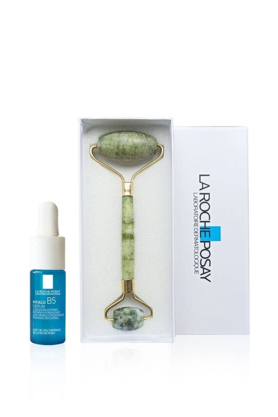 La Roche Posay Hyalu B5 Cilt Serumu Dolgunlaştırıcı & Onarıcı 10 ml Tanışma Boyu + Roller Yüz Masaj Aleti - 3