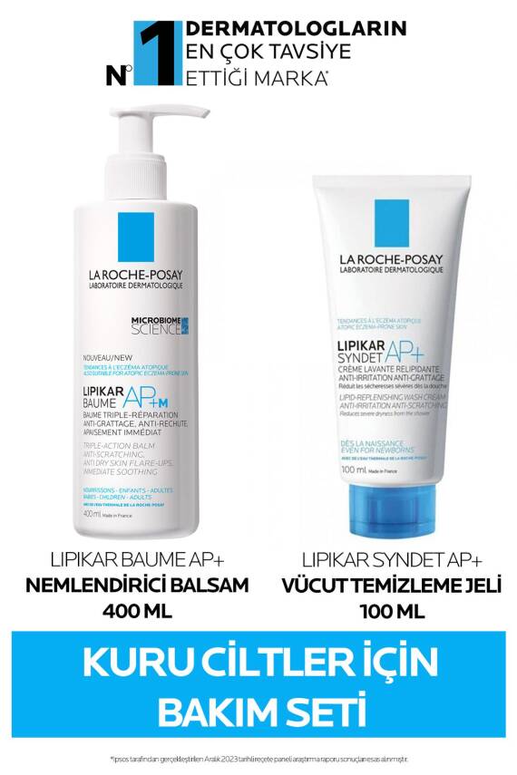 La Roche Posay Kuru Ciltler Için Bakım Seti: Lipikar Baume Nemlendirici&syndet Vücut Temizleme Jeli - 1