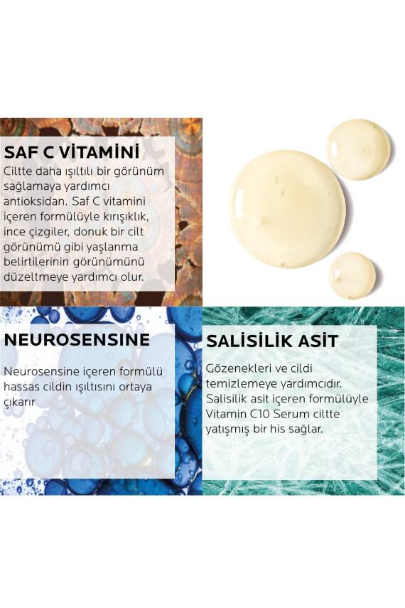 La Roche Posay Saf C Vitamini Işıltı Veren Antioksidan Serum 30ml - 5