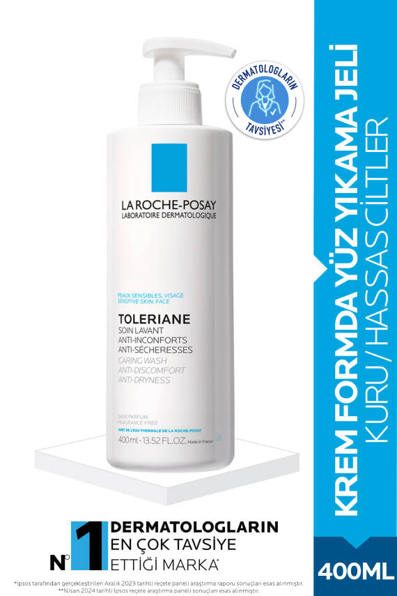 La Roche Posay Toleriane Caring Wash Kuru Ve Hassas Ciltler Için Nemlendirici Temizleyici Jel 400ml - 1