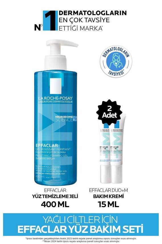 La Roche Posay Yağlı ve Sivilceye Eğilim Gösteren Ciltler için Effaclar Yüz Bakım Seti - 1