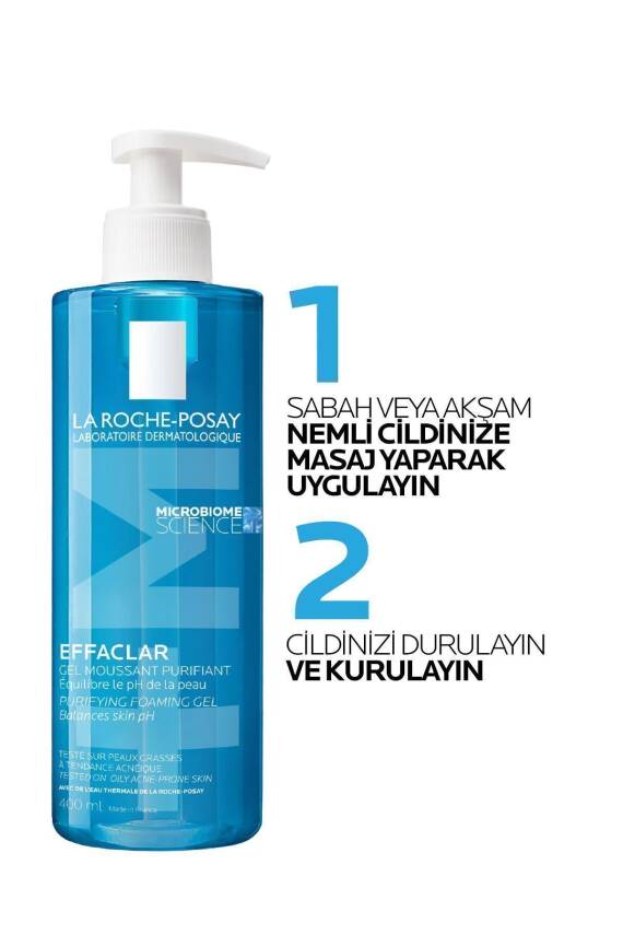 La Roche Posay Yağlı ve Sivilceye Eğilim Gösteren Ciltler için Effaclar Yüz Bakım Seti - 3