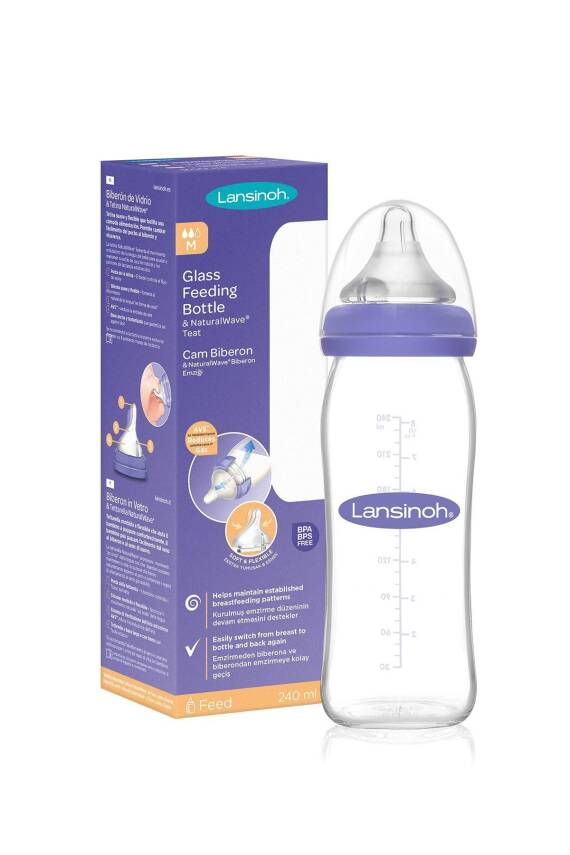 Lansinoh Naturalwave 240 ml Cam Biberon - 1