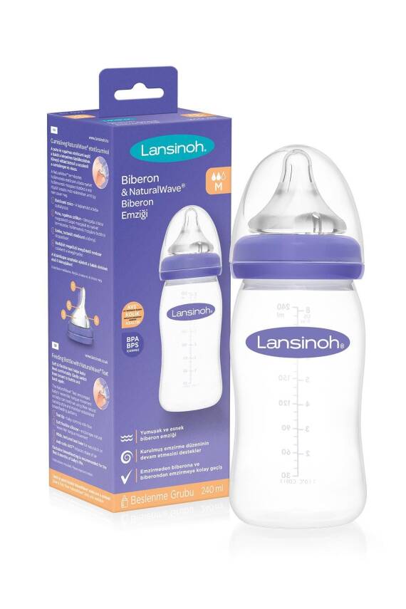 Lansinoh Naturalwave Biberon 240 ml - 1