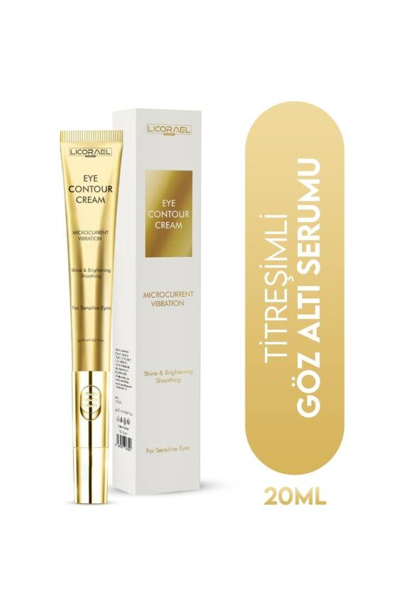Licorael Dubai Eye Contour Krem Titreşimli Başlıklı Aydınlatıcı,Kırışıklık ve İnce Cizgi Görünümünü Azaltır 20ml - 2