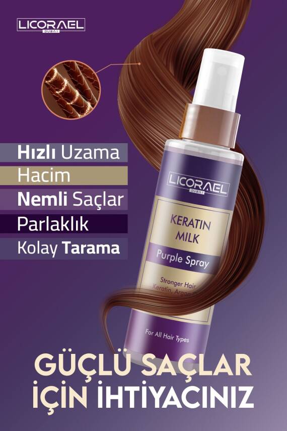 Licorael Dubai Keratin Sütü Argan Yağlı ve Vitamin B5 Terapisi 200 ML - 4