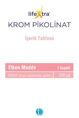 Lifextra Krom 90 Bitkisel Kapsul Krom Pikolinat - 3