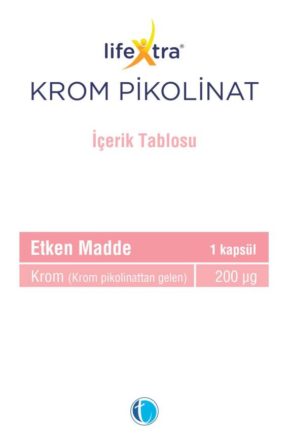 Lifextra Krom 90 Bitkisel Kapsul Krom Pikolinat - 3