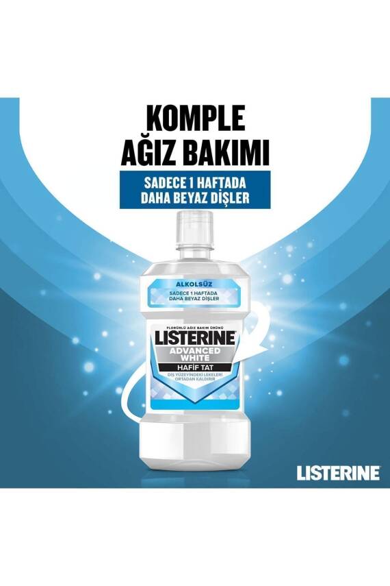 Listerine Advanced White Hafif Tat Alkolsüz Ağız Bakım Suyu 500 Ml - 2