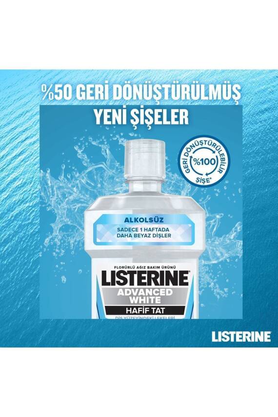 Listerine Advanced White Hafif Tat Alkolsüz Ağız Bakım Suyu 500 Ml - 4