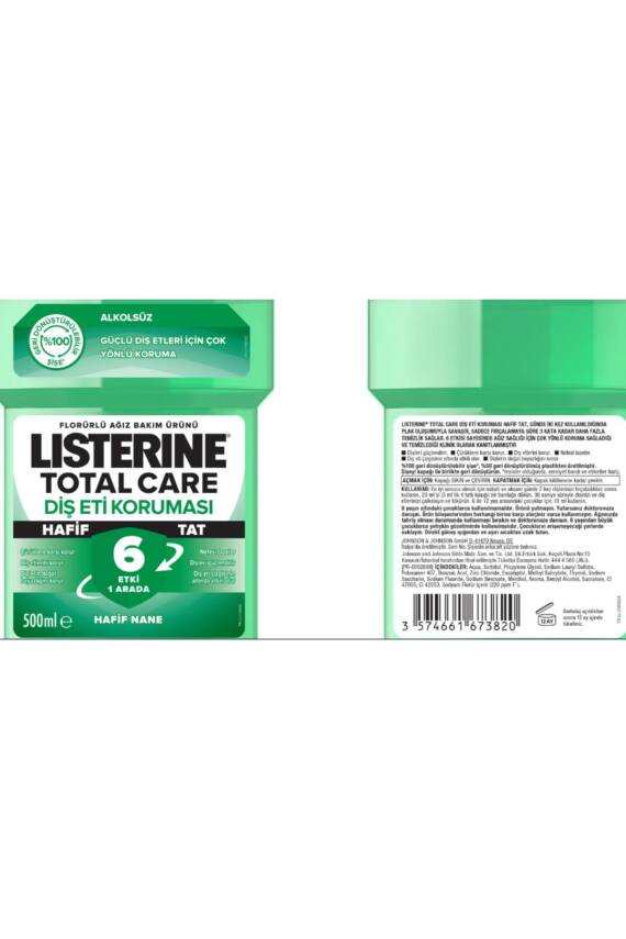Listerine Ağız Bakım Suyu Alkolsüz Diş Eti Koruması 500 Ml - 8