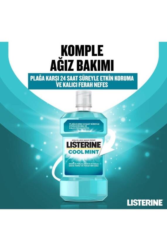 Listerine Cool Mint Ağız Bakım Suyu 500+250 ml - 3