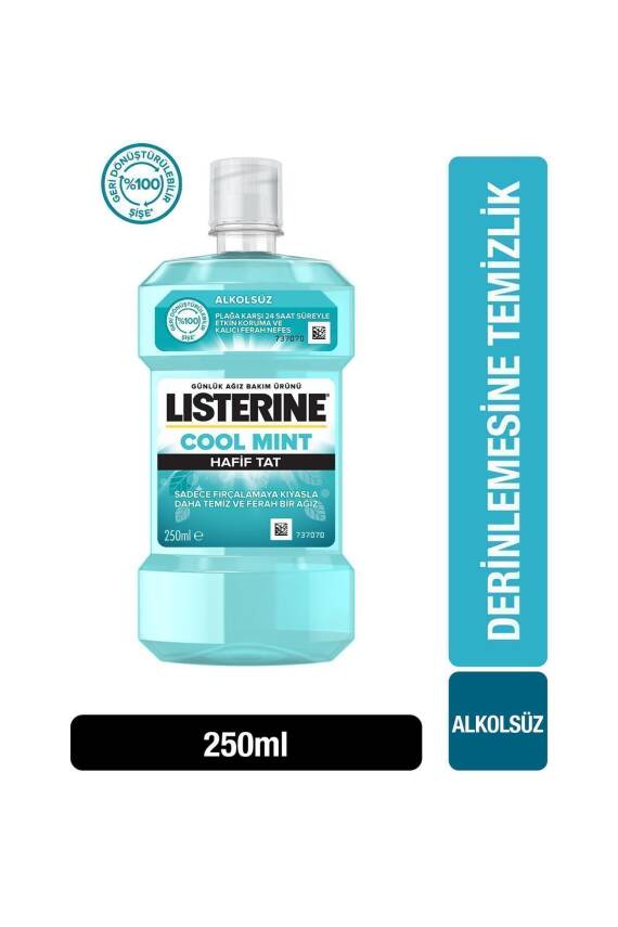 Listerine Cool Mint Hafif Tat Alkolsüz Ağiz Bakim Suyu 250 ml - 1