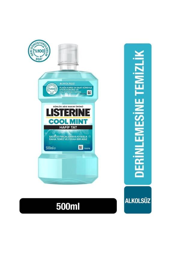 Listerine Cool Mint Hafif Tat Alkolsüz Ağız Bakım Suyu 500 ml - 1