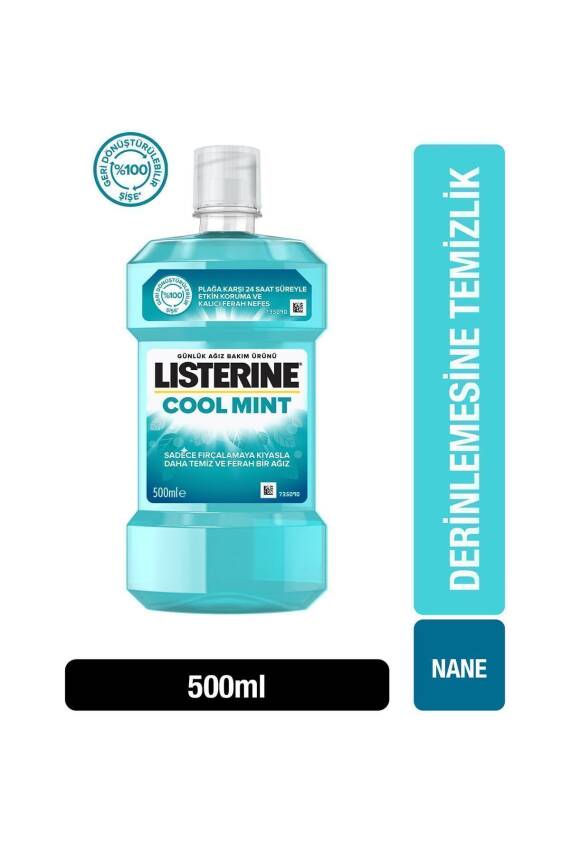 Listerine Cool Mint Nane Aromalı Ağız Çalkalama Suyu 500 ml - 1