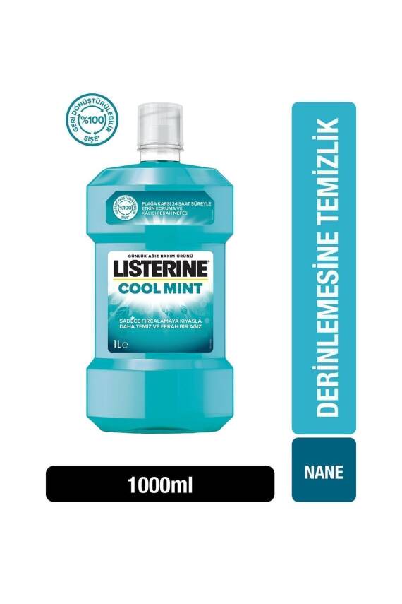 Listerine Coolmint Ağız Bakım Suyu 1000 ml - 1