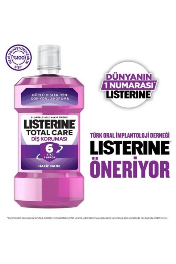 Listerine Total Care Diş Koruması Hafif Tat Ağız Bakım Suyu 250 ml - 4