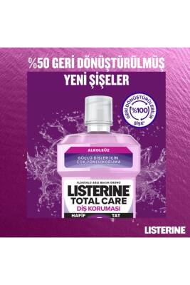 Listerine Total Care Zero Diş Koruması Alkolsüz Hafif Tat Ağız Bakım Suyu 250 ml - 5