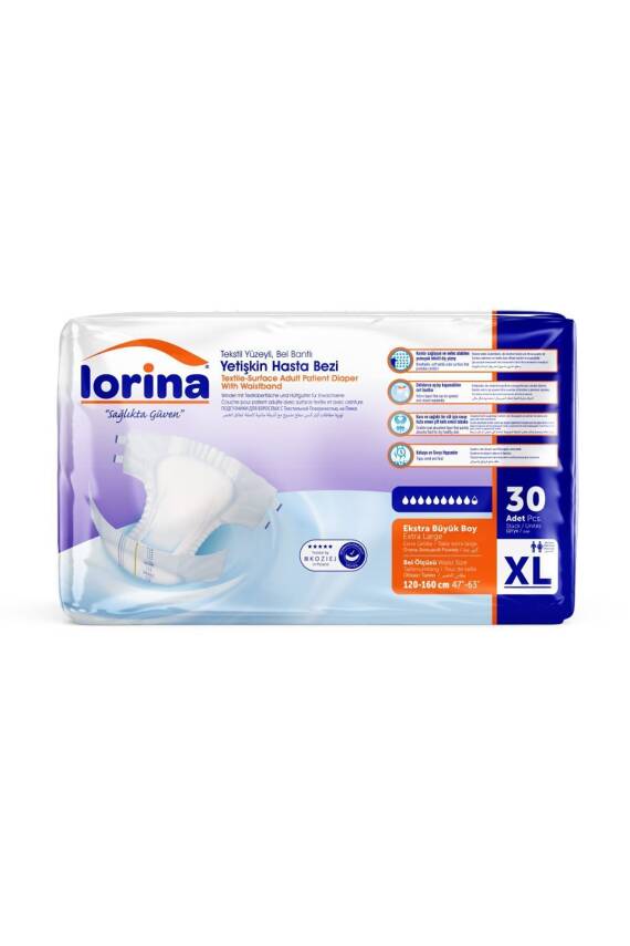 Lorina Bel Bantlı Hasta Bezi XL 30'lu - 4