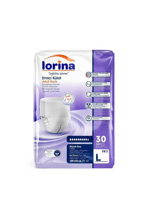 Lorina Emici Külot Hasta Bezi Large 30 Adet - 4