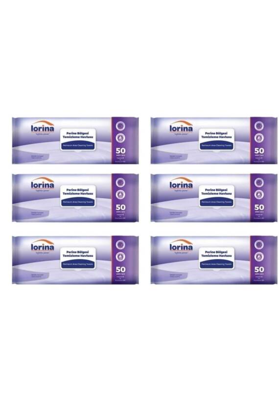 Lorina Perine Bölgesi Temizleme Havlusu 50'li x 6 Paket - 1