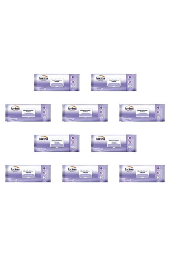 Lorina Vücut Temizleme Havlusu 50'li x 10 paket - 1