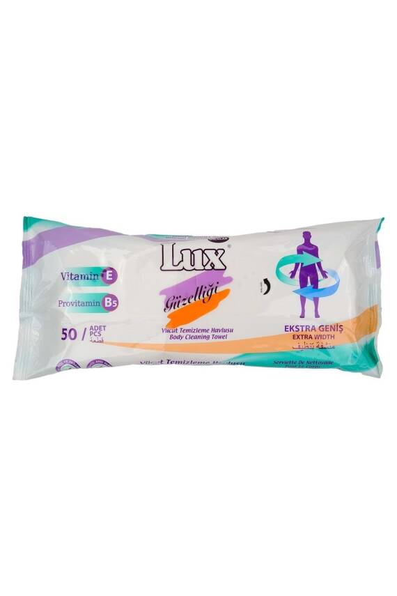 Lux Hasta Vücut Temizleme Islak Mendil Havlu 50 Yaprak Xl Tekli Pk - 2