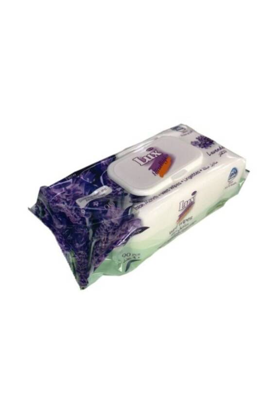 Lux Islak Havlu Mendil 90 Yaprak Lavanta Tekli Pk Plastik Kapaklı - 1