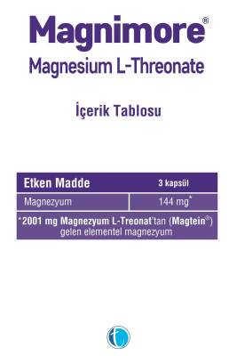 Magnimore Magnesium L-threonate 90 Bitkisel Kapsül Magnezyum L-treonat - 3